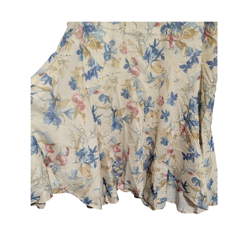 Tuckernuck Floral Mallory Maxi Skirt Large Flowy Flared Chiffon Chic Resort Wear - Picture 7 of 12